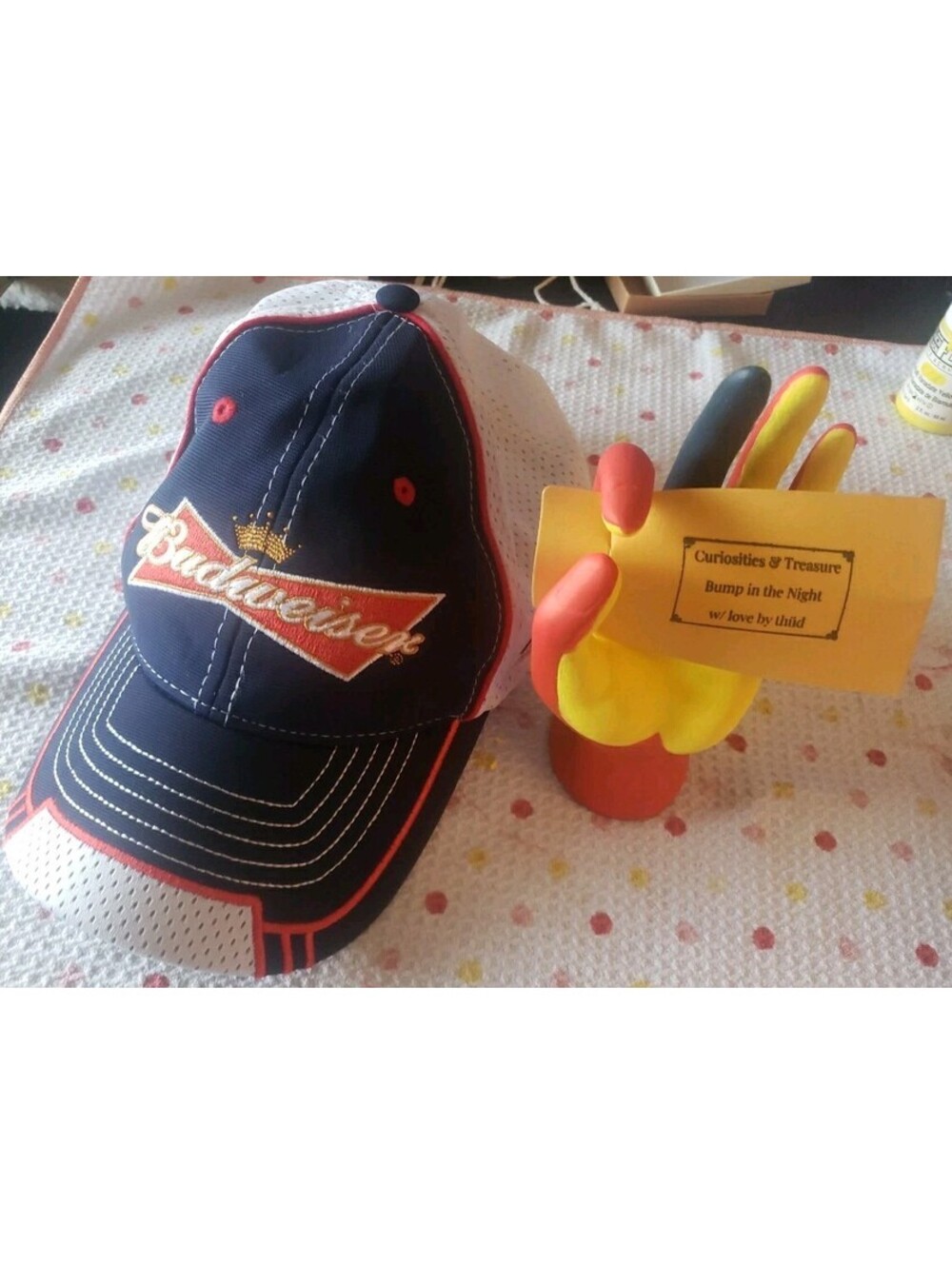 Official Budweiser 2015 #4 Nascar Strapback Cap Hat Harvick Mesh Blue White Red